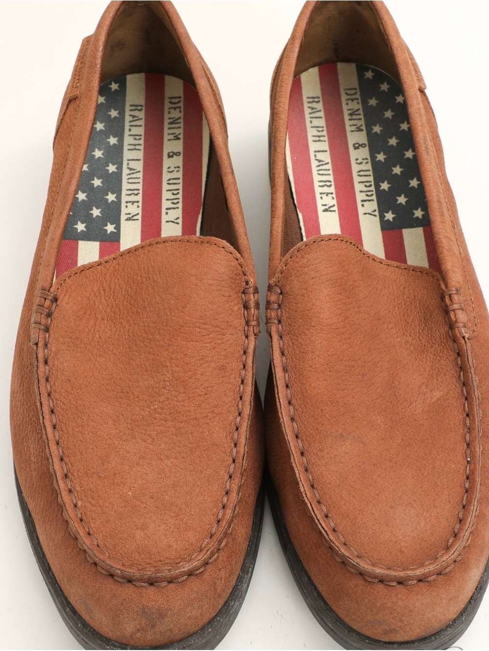 Denim & Supply Ralph Lauren Tan Suede Slip-On Loafers